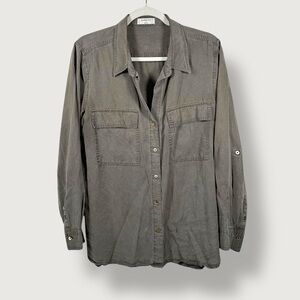 Babaton | Utility Shirt | Large | Light Olive Green | Button-down | Relaxed Fit